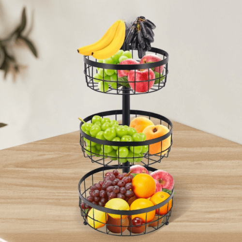  3 Teir Vegetable and Fruit Bowl Storage Basket