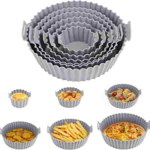 6 Piece Reusable Silicone Air Fryer Liner
