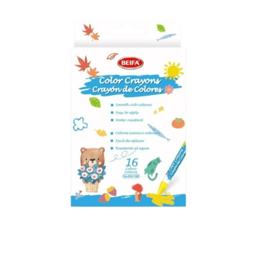 Mini Colour Crayon Set – 16 Bright Colours in a Compact Size