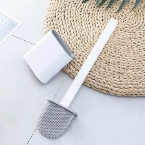 Silicone Toilet Brush With Toilet Brush Holder