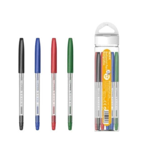 Retractable Ballpoint Pen Set – 0.7mm Needle Tip 4 pack